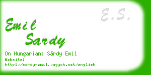 emil sardy business card
