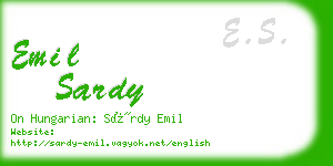 emil sardy business card